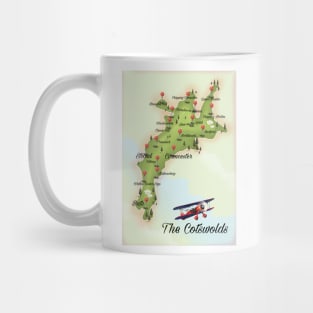 Cotswolds England travel map Mug